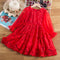 Vestido Infantil Largo de Encaje Princesa con Manga Larga