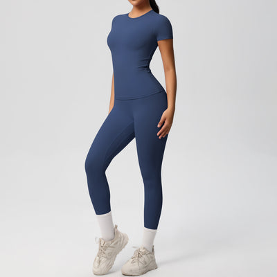 Conjunto Deportivo Mujer: Playera y Pantalón Yoga Cintura Alta - Image 7
