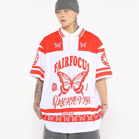 Camiseta Manga Corta Estampado Mariposas para Hombre - Image 9