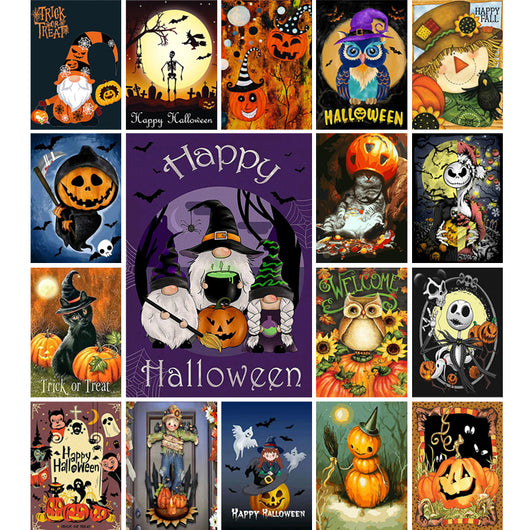 Kit de Pintura Diamante Halloween Cuadrado Completo - Bordado Punto de Cruz Cartoon