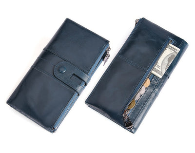 Cartera Larga de Cuero para Mujer Estilo Retro con Protección RFID - Image 31