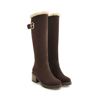Botas Largas de Invierno con Tacón Medio y Hebilla Decorativa - Image 4