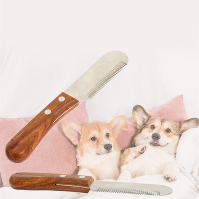 Peine y Cuchilla de Aseo para Perros y Gatos - Madera Natural - Image 13