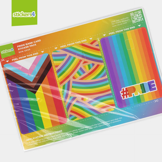Purple credit card sticker with "GO ON YOU'VE EARNED IT" text and a silver chip graphic.