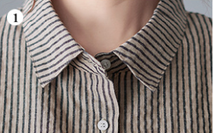 Camisa Vintage Suelta a Rayas para Mujer de Manga Larga - Image 11