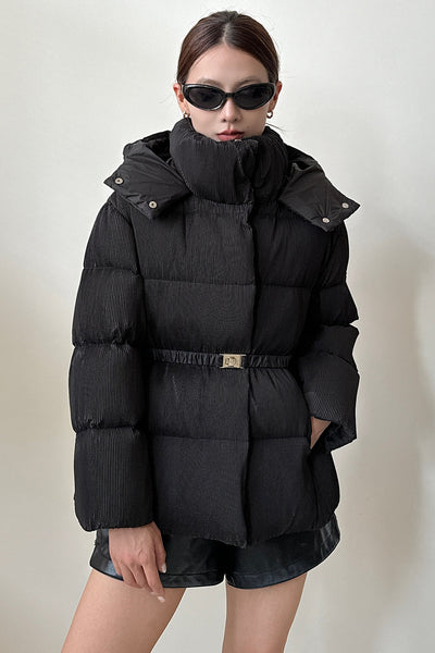 Chaqueta Acolchada con Cinturón Ajustable para Mujer - Efecto Adelgazante - Image 15