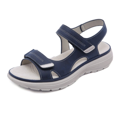 Sandalias Deportivas de Cuero para Mujer con Cuña Ligera y Velcro - Image 13