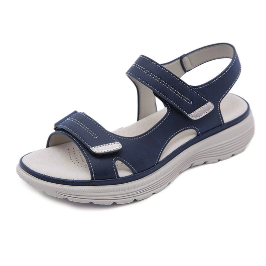 Sandalias Deportivas de Cuero para Mujer con Cuña Ligera y Velcro - Image 13
