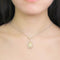Light Luxury 925 Plateado Snowflake Color Separation Pendant Necklace Dorado