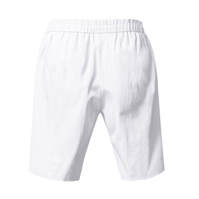 Shorts de Lino Sueltos para Hombre - Estilo Playa Casual Lavado - Image 32