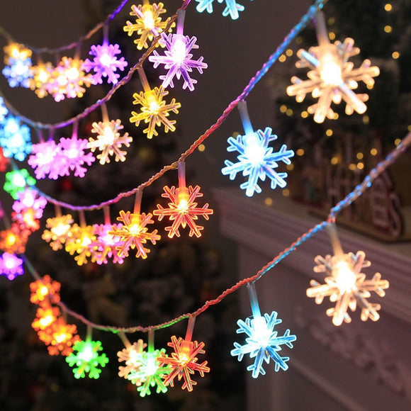 Cadena de Luces LED Copo de Nieve para Decoración