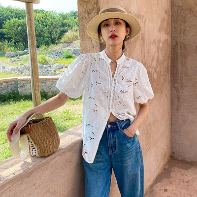 Blusa de Algodón con Bordados para Mujer - Image 4