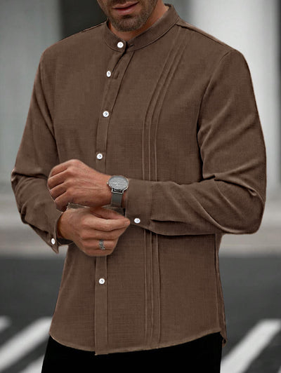 Cardigan Rayado Cuello Mao Hombre Primavera-Otoño - Image 10