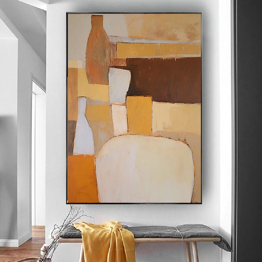 Cuadro Abstracto Óleo sobre Lienzo para Sala de Estar - Arte Moderno sin Marco - Image 16