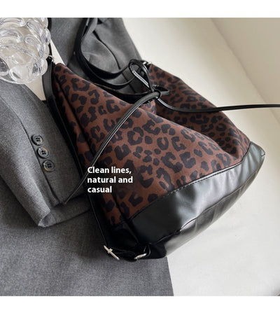 Mochila de Moda con Estampado Leopardo de Gran Capacidad Multiusos - Image 11