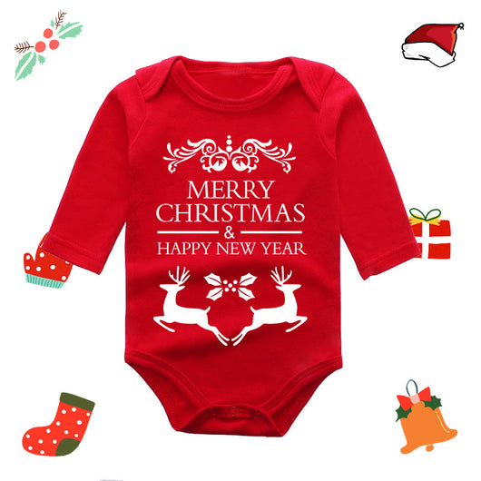 Mameluco Largo Rojo con Diseño de Alce para Bebé Recién Nacido - Image 17