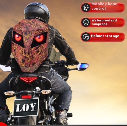 Casco Moto LED Personalizable Impermeable con Patrón Luminoso