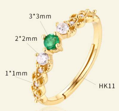 Anillo Retro de Gemas Incrustadas con Diseño Minimalista - Image 6