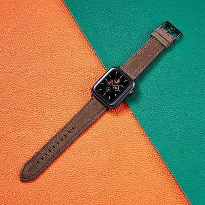 Correa de Cuero para Apple Watch SE - Patrón Lichi con Acabado Aceitado - Image 6