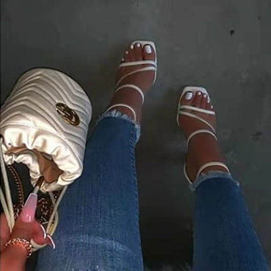 Sandalias Mujer Tacón Grueso con Tiras Finas - Image 10