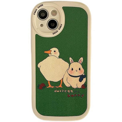 Funda Móvil con Diseño Adorable de Pato y Conejo - Image 11