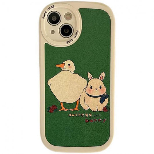 Funda Móvil con Diseño Adorable de Pato y Conejo - Image 11