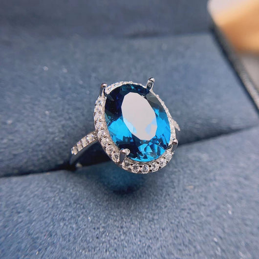 Anillo de Topacio London Blue Natural - Image 7