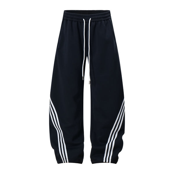 Pantalones de Chándal Cortos Retro a Rayas con Bloques de Color para Mujer - Image 3