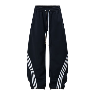 Pantalones de Chándal Cortos Retro a Rayas con Bloques de Color para Mujer - Image 3