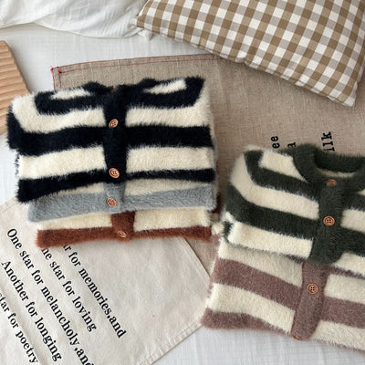 Pijama Enterizo para Bebé con Pelaje de Visón y Rayas - Image 17