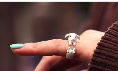 Anillo Gota de Aceite con Orejas de Conejo - Diseño Elegante para Mujer - Image 11