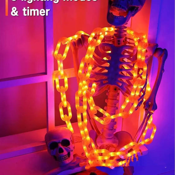 Cadena de Luces LED Impermeable con Batería para Decoración Halloween