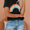 Blusa Slim Fit Arcoíris Fresca para Mujer - Verano