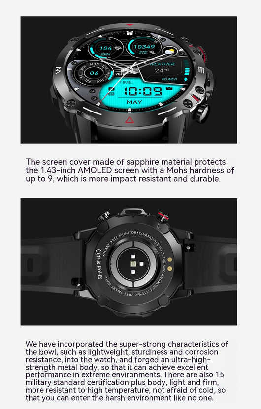 Reloj Inteligente HK87 con Llamadas Bluetooth, Monitor Cardíaco y Presión Arterial - Image 46