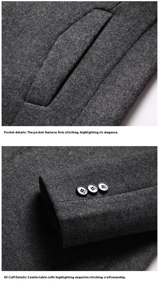 Abrigo de Lana Reversible para Hombre - Corte Medio - Image 19