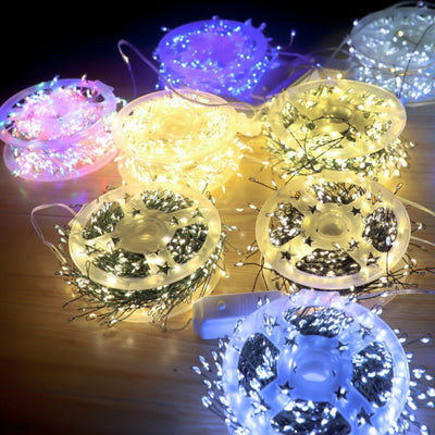 Guirnalda de Luces LED con Alambre de Cobre para Decoración Interior
