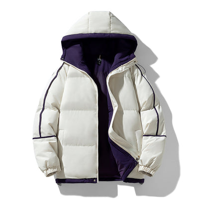 Abrigo Acolchado Holgado con Capucha - Algodón Casual para Hombre - Image 5