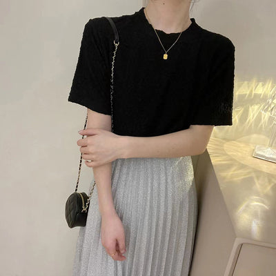 Falda Plisada Cintura Alta Elástica Slim Elegante - Image 3