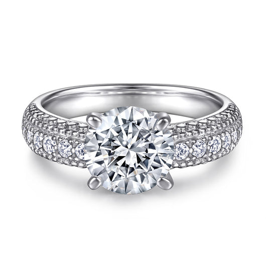Anillo de Plata Esterlina para Pareja con Circón Brillante - Image 4