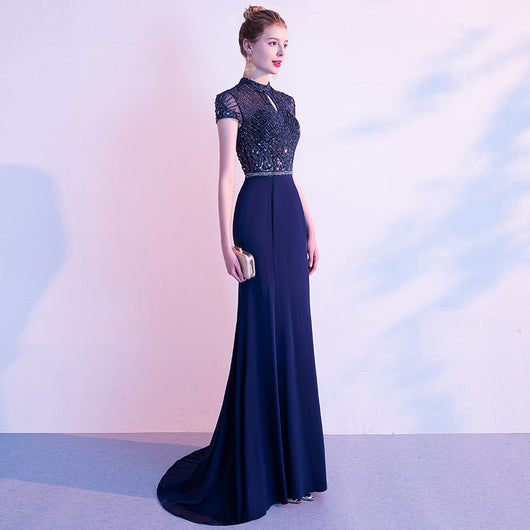 Vestido de Noche Diamante para Mujer - Elegancia Banquete - Image 4