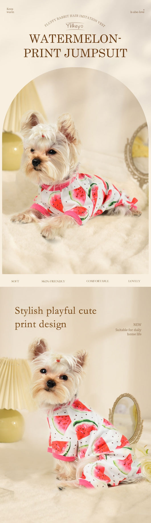 Mono para Mascotas con Estampado de Sandía - Traje de Cuatro Patas - Image 10