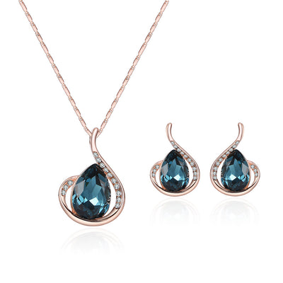 Juego de Joyas Nupciales Cristal Diamante: Collar y Aretes para Novia - Image 12