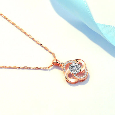 Collar Trébol Plata 925 Chapado en Oro Rosa 18k - Regalo Perfecto para Ella - Image 14