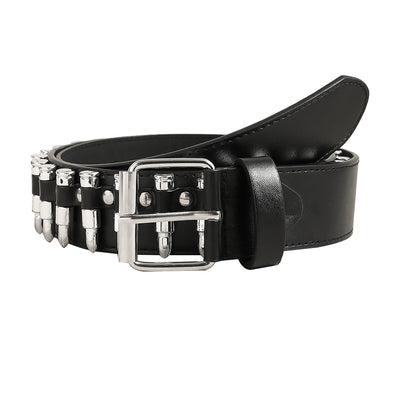 Cinturón Punk Rock con Remaches Balas Negro Unisex - Accesorios Hip-hop de Moda - Image 23