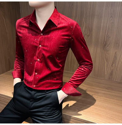 Camisa Manga Larga Diseñador para Hombre - Versátil y Moderno para Primavera y Otoño - Image 12