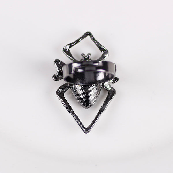Anillo Araña Retro con Cristales Incrustados - Diseño Gótico Creativo