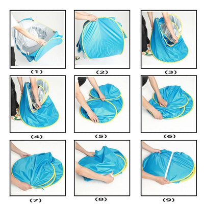 Carpa Portátil para Bebé con Protección UV - Refugio Solar para Playa y Piscina - Image 12