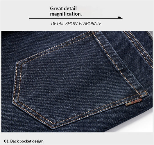 Jeans Slim Fit Premium para Hombre - Corte Recto y Tela Gruesa - Image 10