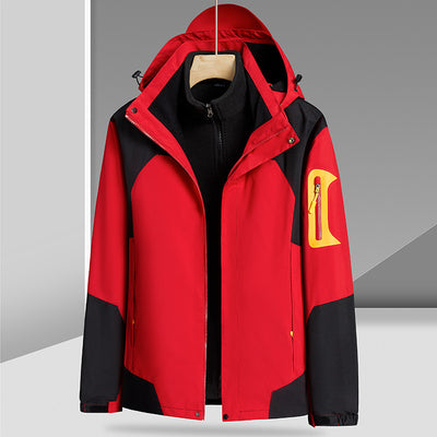 Chaqueta 3 en 1 Impermeable y Rompevientos con Forro Removible de Felpa - Image 10