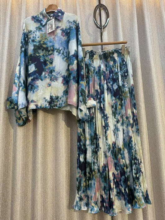 Conjunto de Dos Piezas: Blusa Estampada Personalizada + Pantalón Ancho de Cintura Alta - Image 44